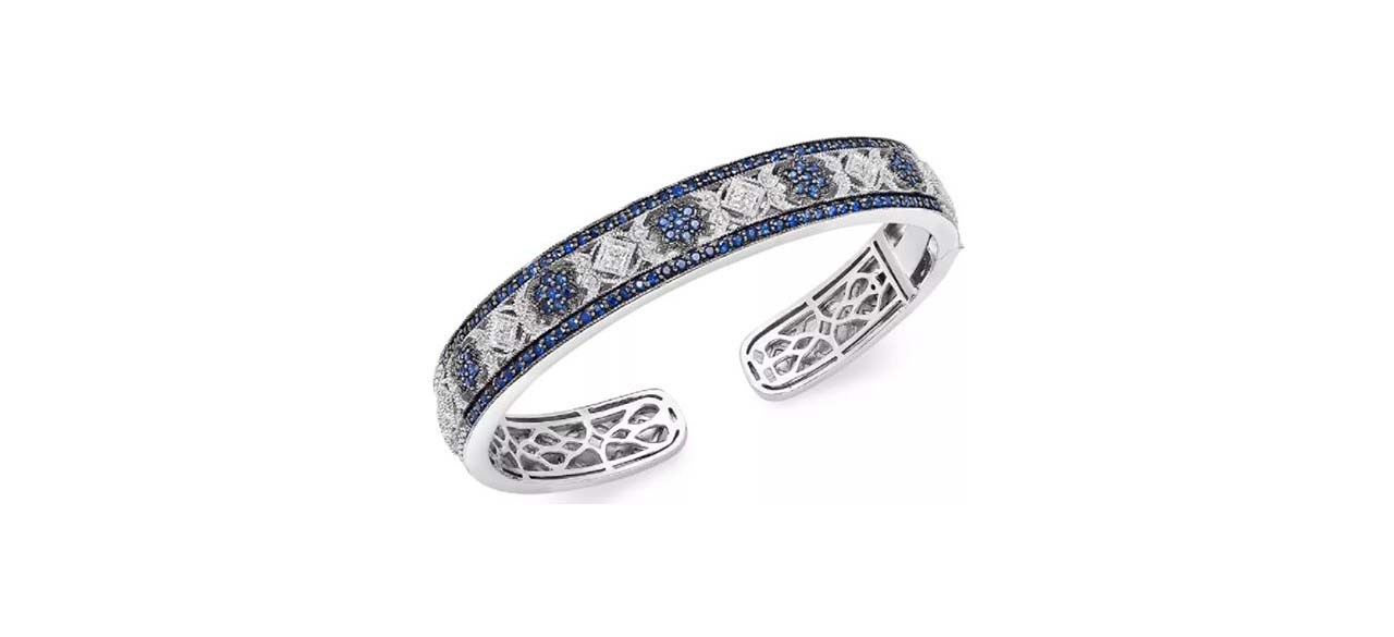 Macy’s Sapphire and Diamond Cuff Bangle Bracelet