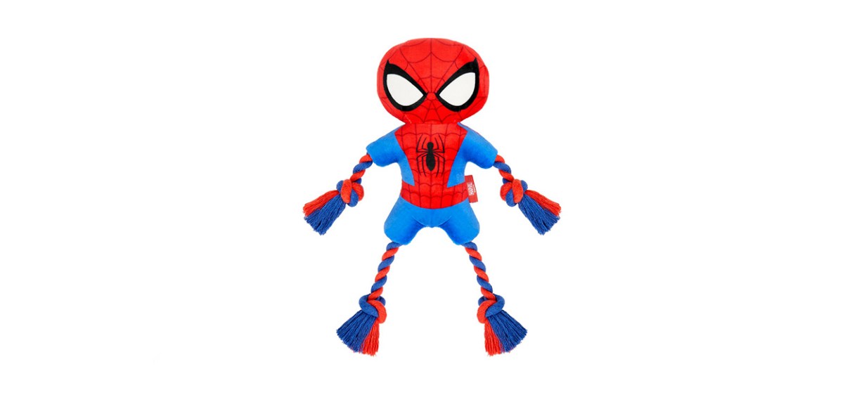 Marvel Spider-Man Plush with Rope Dog Toy