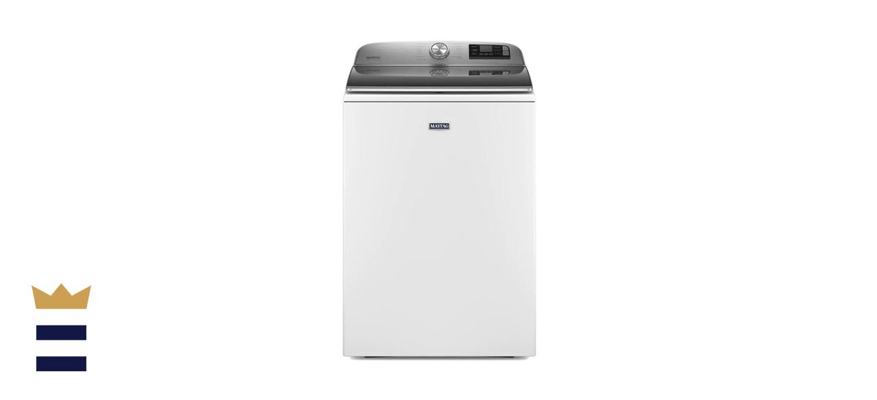 Maytag 5.3 Cubic Foot Smart Capable White Top Load Washing Machine with Extra Power Button