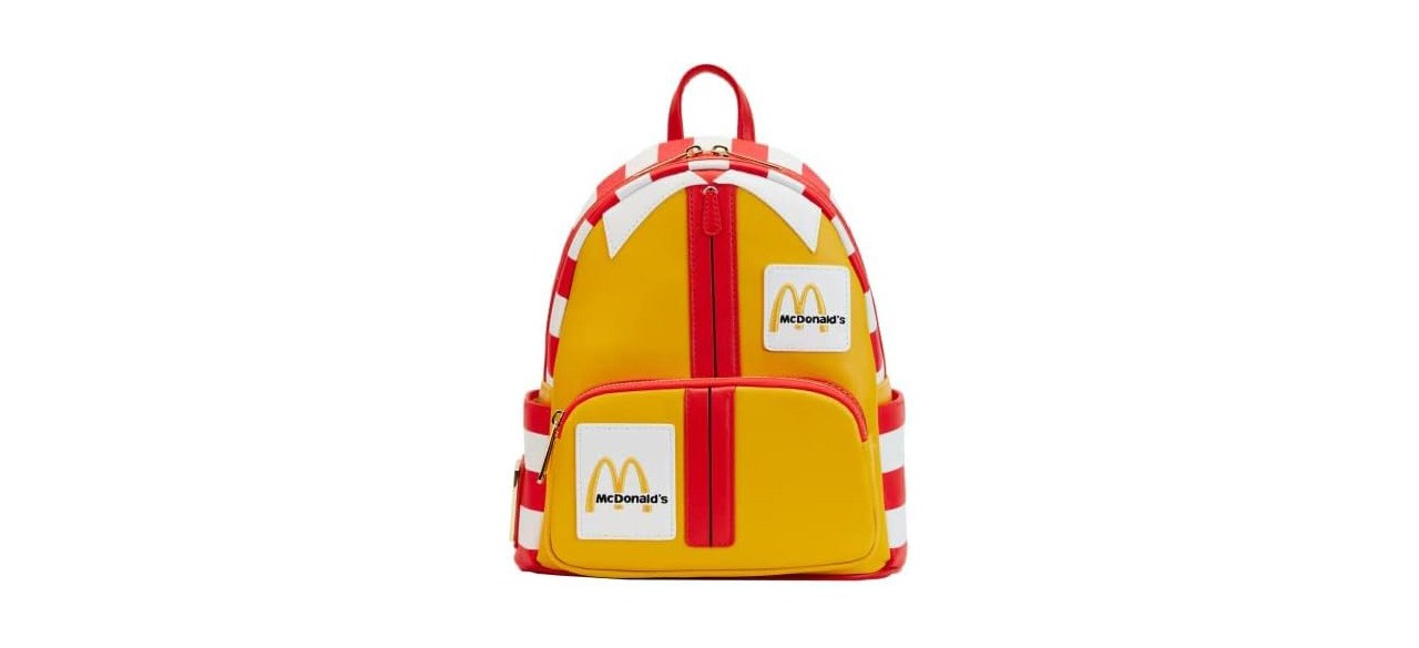 Loungefly McDonald's Ronald McDonald Double Strap Shoulder Bag on white background