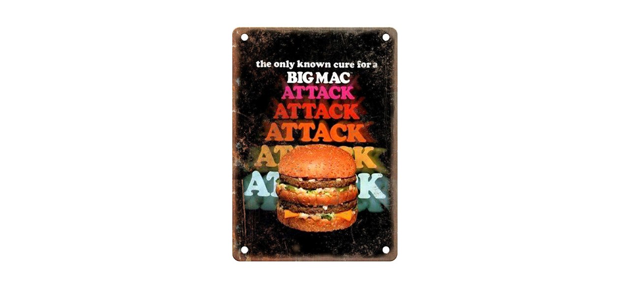 McDonald's Big Mac Attack Vintage Ad Reproduction