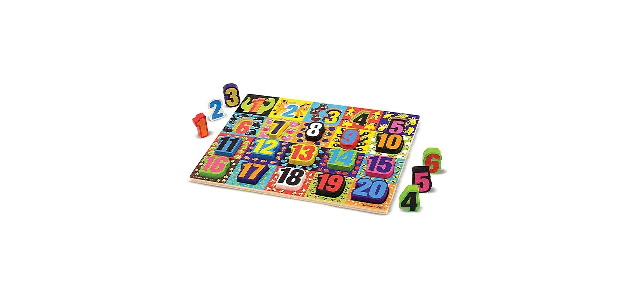 Melissa & Doug Jumbo Numbers Wooden Chunky Puzzle