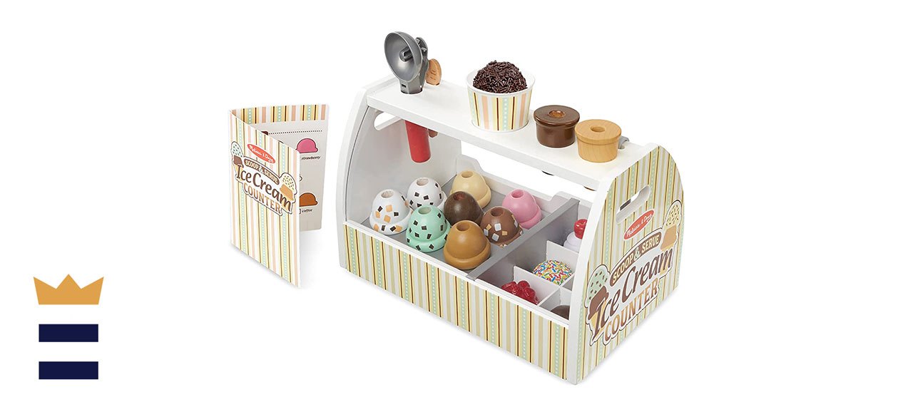 Melissa Doug Wooden Scoop and Serve Ice Cream Counter