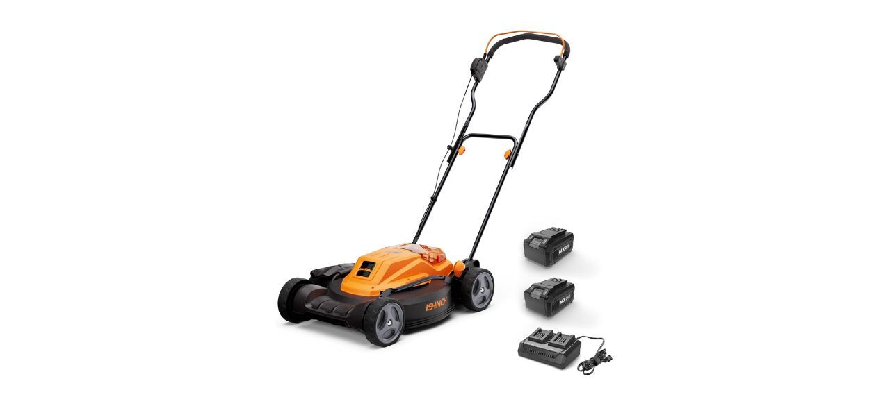  LawnMaster CLMF4819X 48V MAX* 19-inch Brushless Cordless Mower with 2X24V MAX* 4.0Ah Battery and a Dual Charger