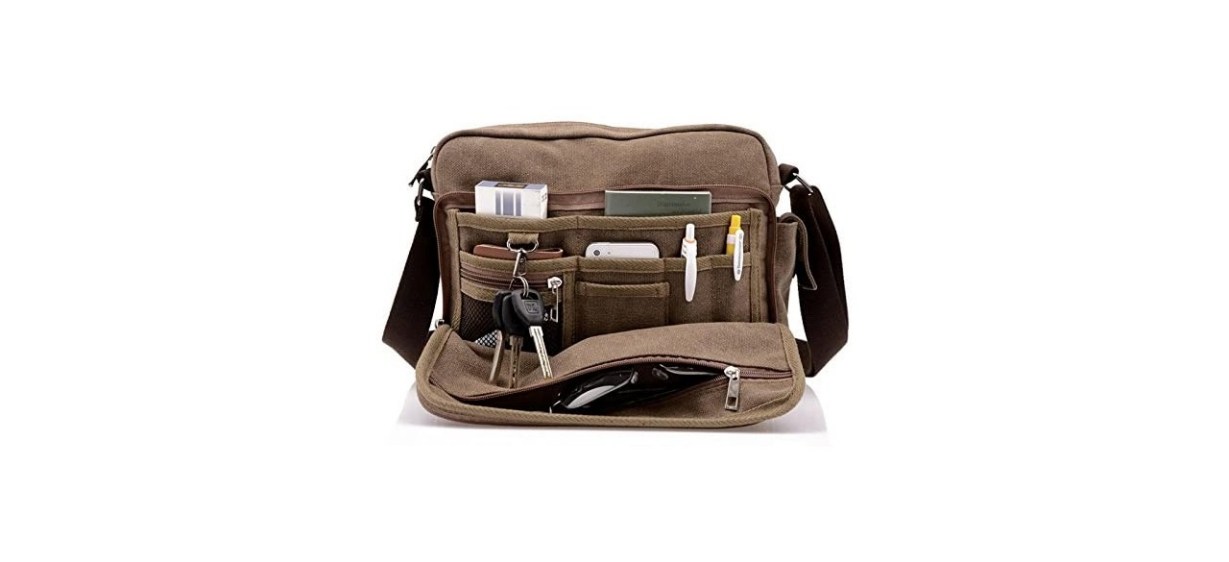 Men’s Multi-functional Canvas Messenger Handbag