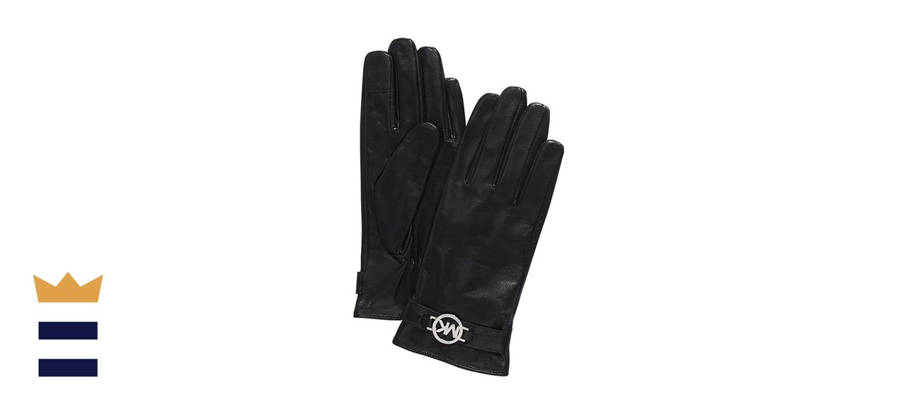 Michael Kors Leather Ornament Gloves