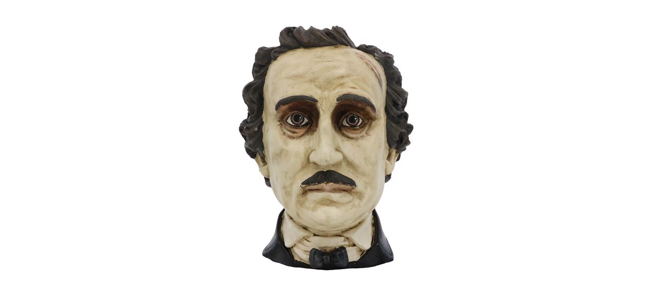 Best 8 inch Edgar Allen Poe Head Container by Ashland