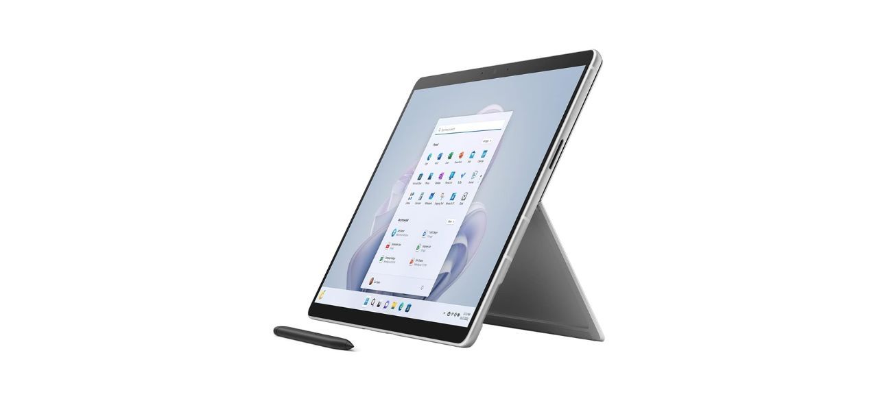 Microsoft Surface Pro 9 computer with a stylus