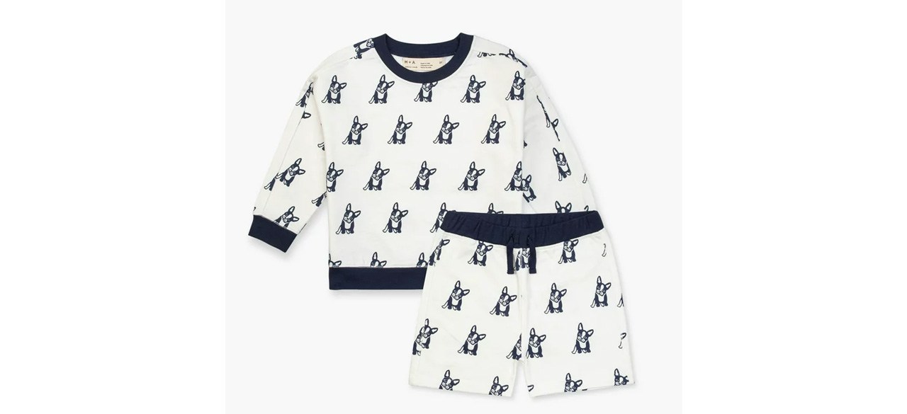 Toddler Long Sleeve Sweatshirt and Short Outfit Set