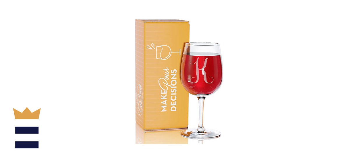 monogrammed wine glasses