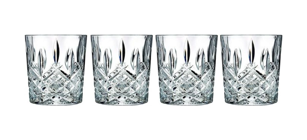 Marquis by Waterford Markham Double Old Fashion Glasses Set