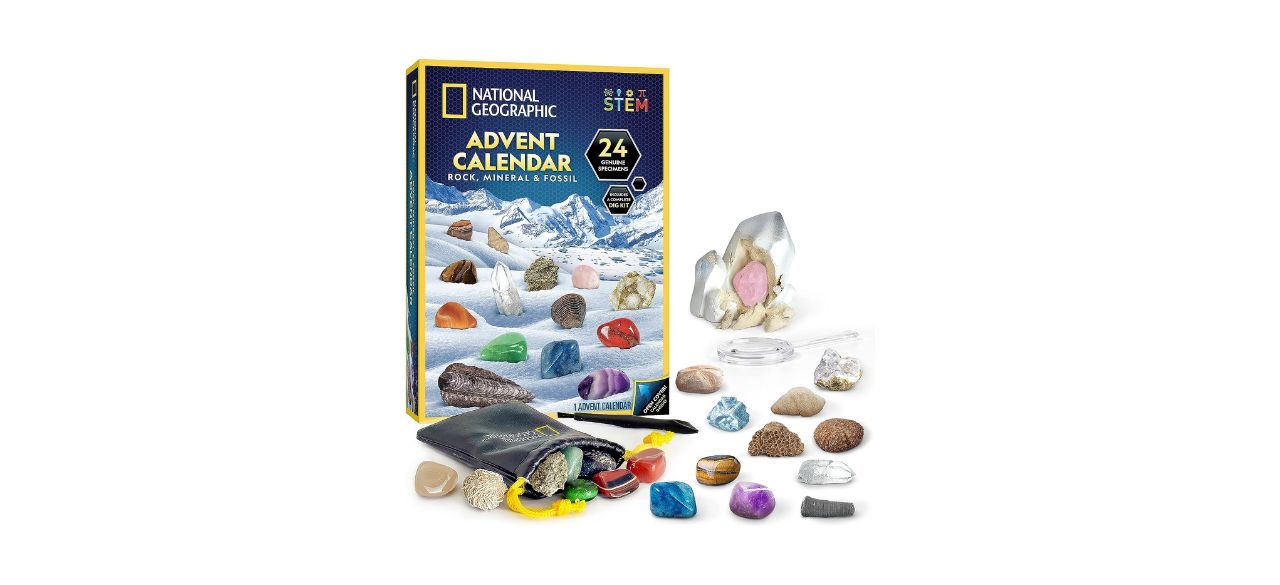 National Geographic Rock Advent Calendar on white background