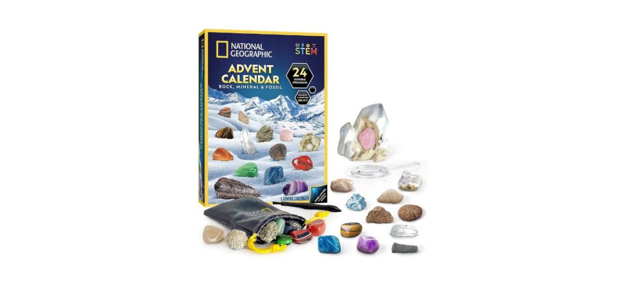 National Geographic Rock Advent Calendar on white background National Geographic Rock Advent Calendar on white background