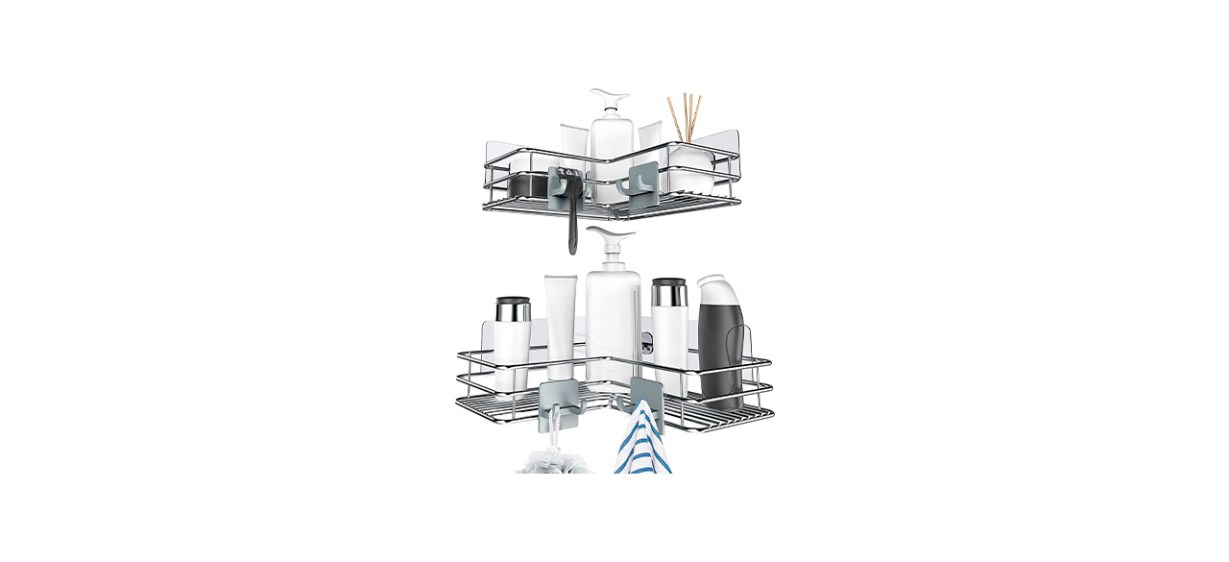 Nieifi Adhesive Corner Shower Caddy Shelf