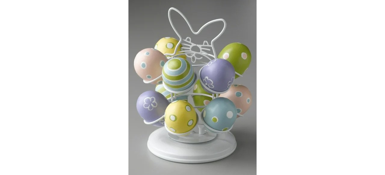 Nifty Easter Egg Carousel on gray background