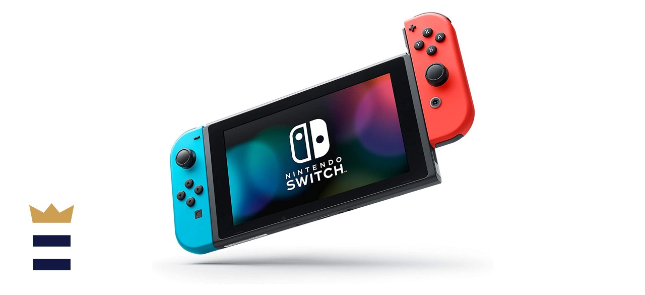 Nintendo Switch with Blue and Red Joy-Con