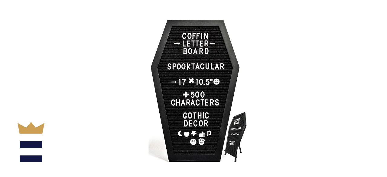 Black Felt Coffin Gothic Message Board