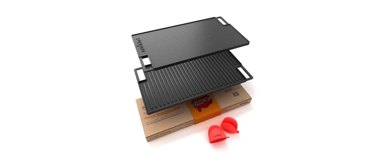 NutriChef Cast Iron Reversible Grill Plate