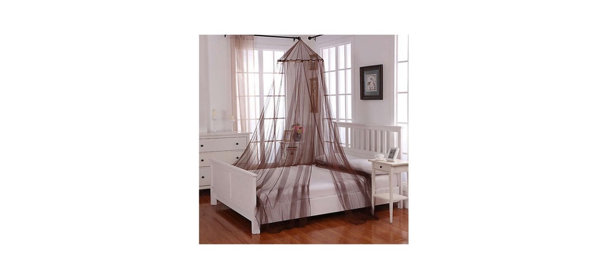 Oasis Round Hoop Sheer Bed Canopy