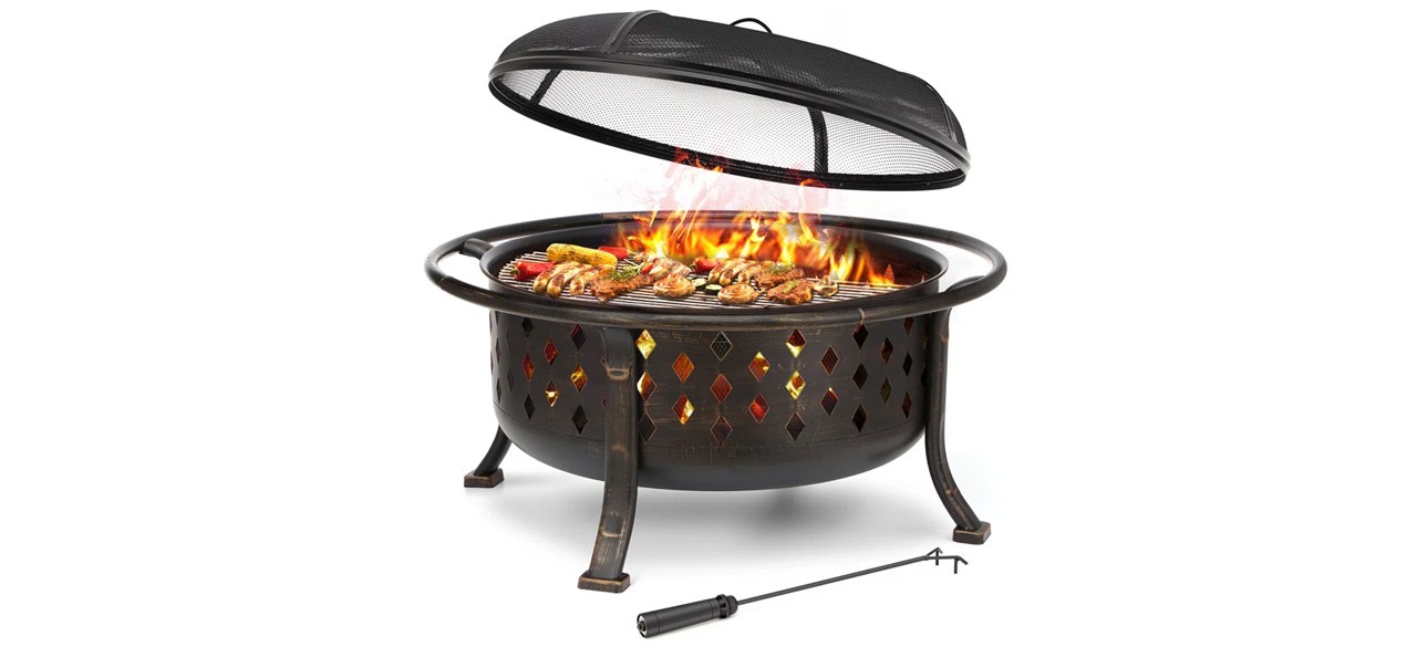 Best KingSo Steel Wood Burning Outdoor Fire Pit with Lid