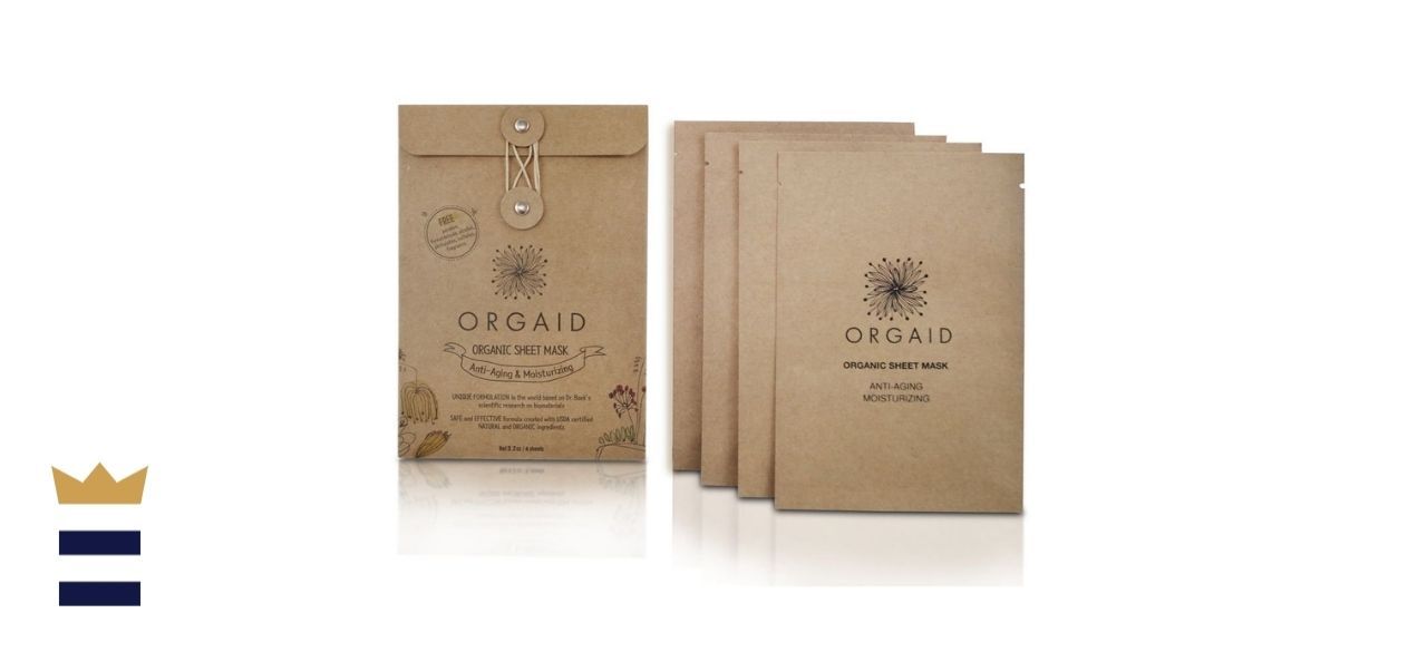 Orgaid’s Antiaging and Moisturizing Organic Sheet Masks, Four-Pack