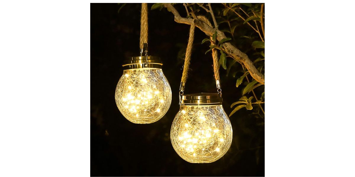 ROSHWEY Solar Lantern, 2 Pack