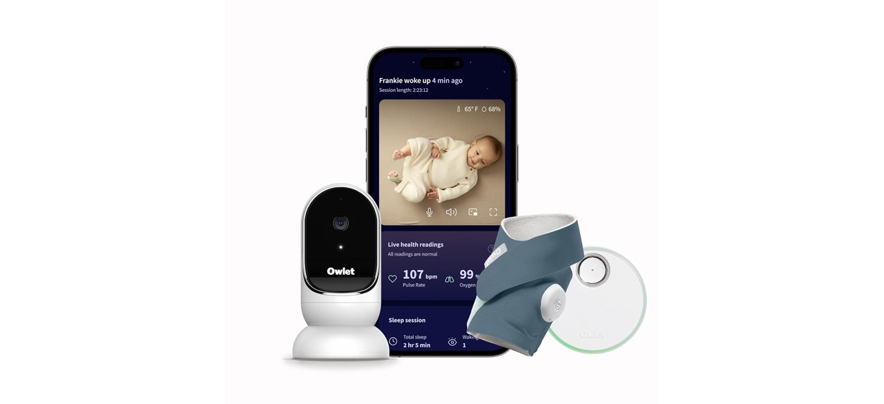 Owlet Dream Duo Smart Baby Monitor on white background