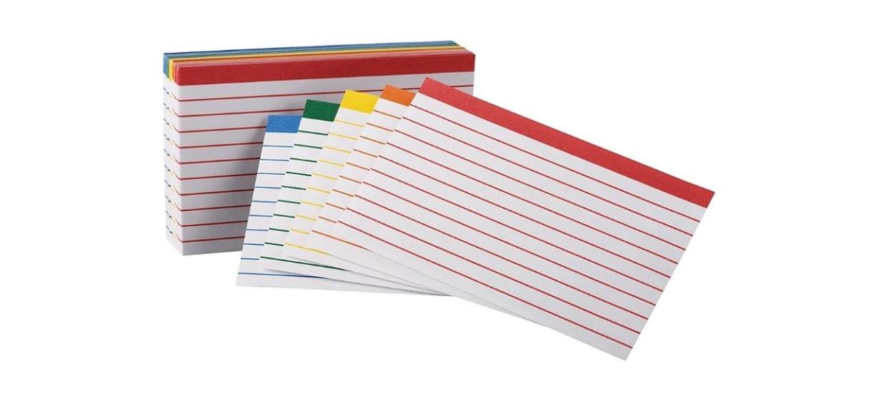 Oxford Color Coded Ruled Index Cards