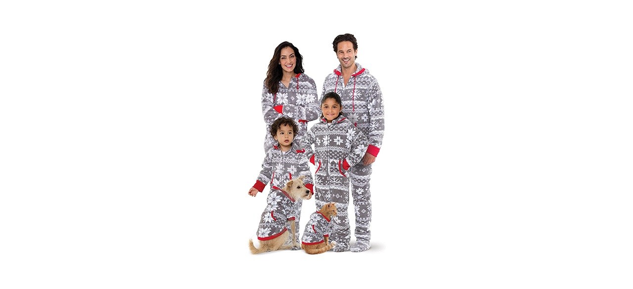 PajamaGram Family Pajamas Matching Sets - Nordic Fleece Christmas Onesie