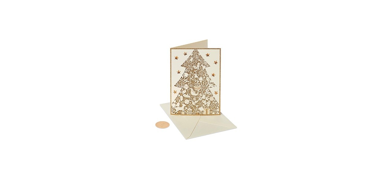 Papyrus Gold Glitter Holiday Christmas Tree