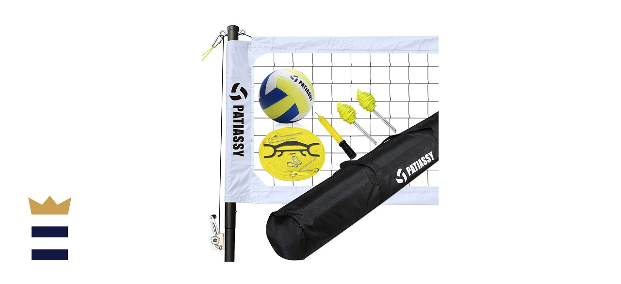 Patiassy Portable Outdoor Volleyball Set with Adjustable Height