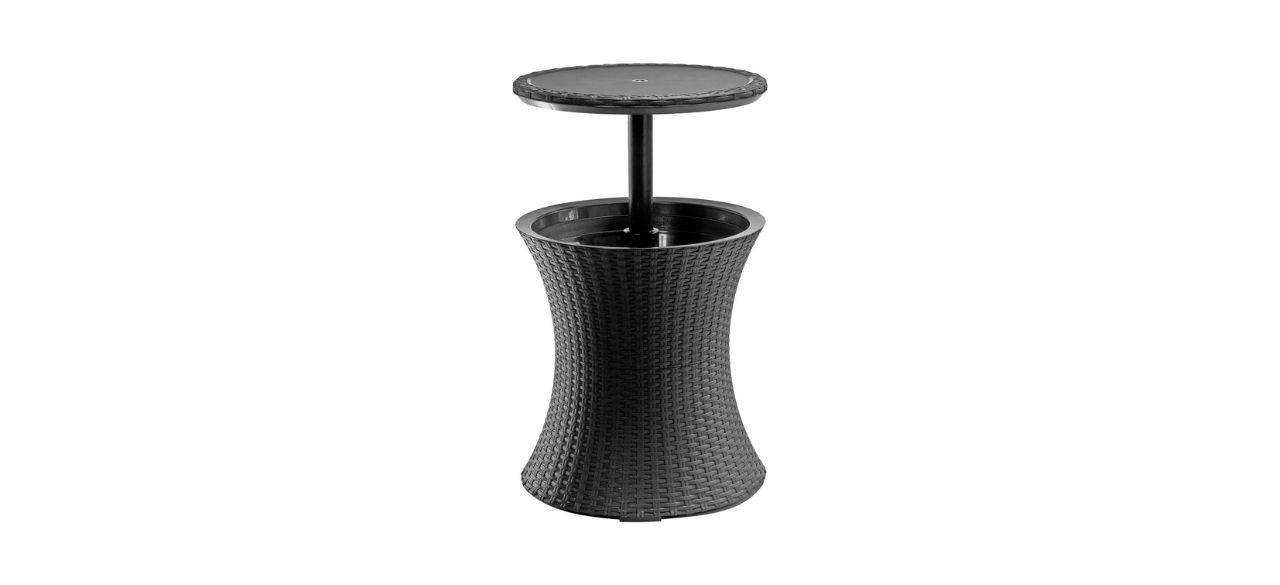 Keter Pacific Cool Bar Outdoor Side Table with Cooler