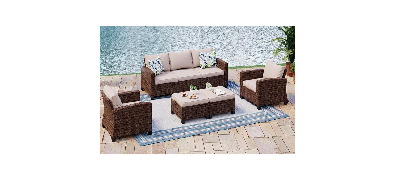 Mixpatio 5 Pieces Patio Conversation Set