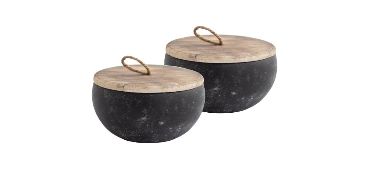 Patio Essentials Rustic Ceramic Candle