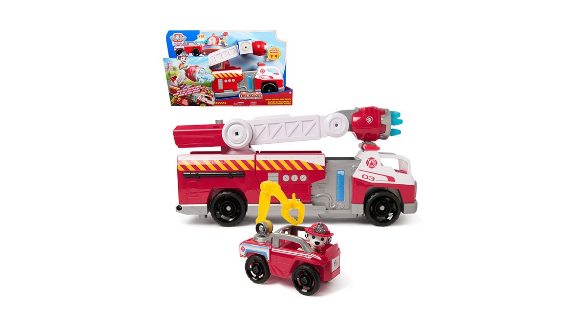 PAW Patrol Fire Rescue: Rapid Reload Fire Truck with Marshall