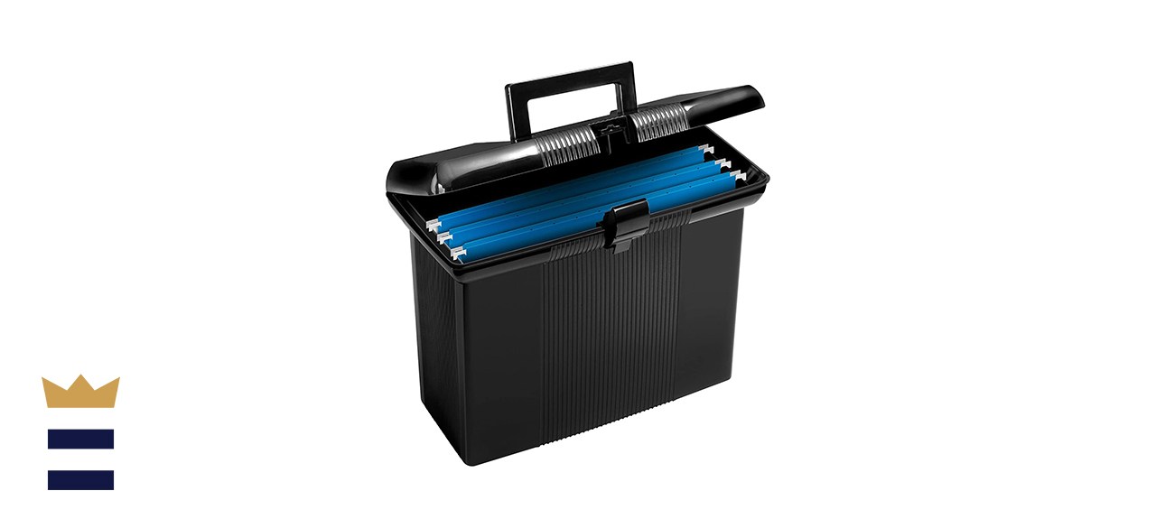 Pendaflex Black Portable File Box With Secure Handle and Latch System