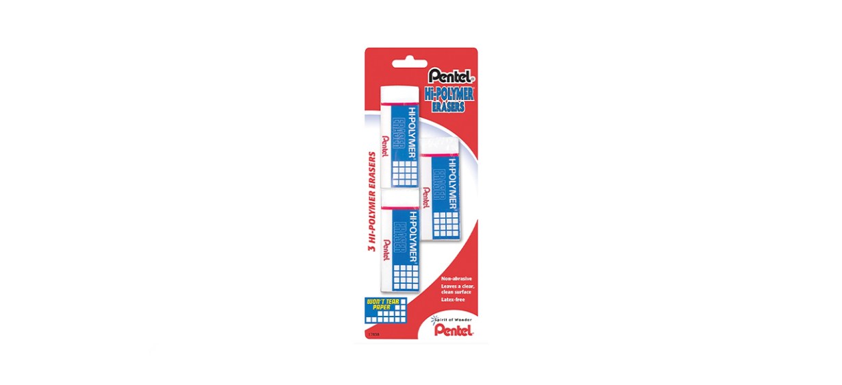 Pentel Hi-Polymer Latex Free Block Eraser