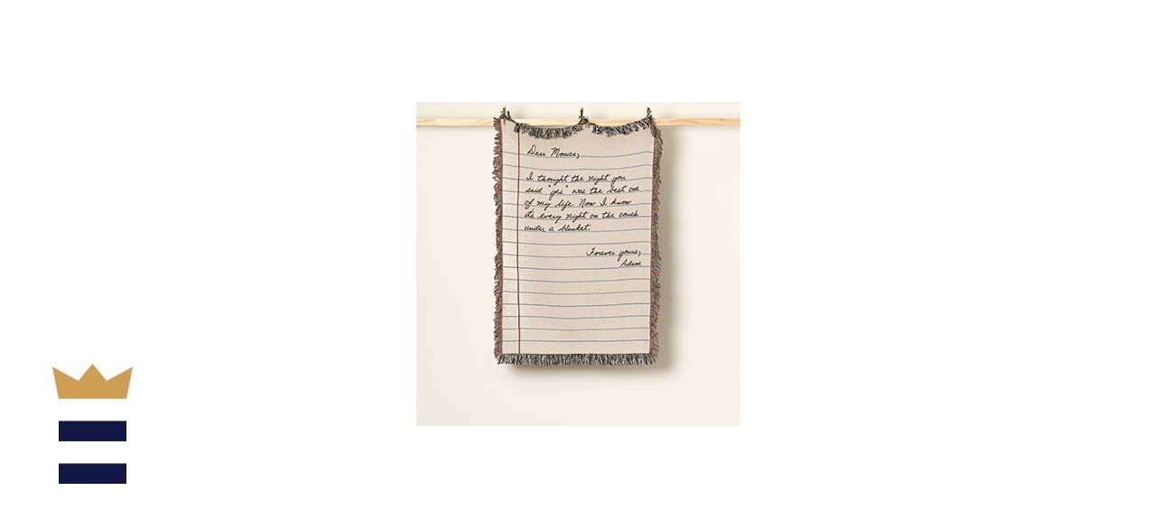 Personalized hand-written letter blanket