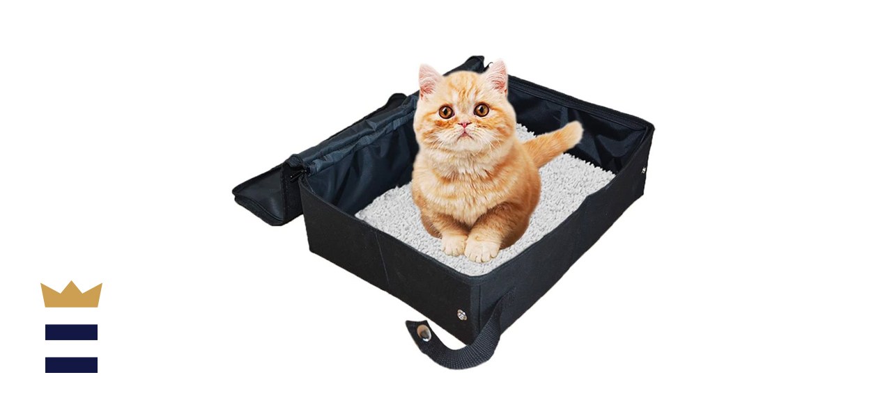 Petleader Collapsible Portable Cat Litter Box