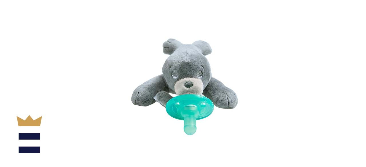 Philips Avent Soothie Snuggle Pacifier Holder with Detachable Pacifier (Seal)