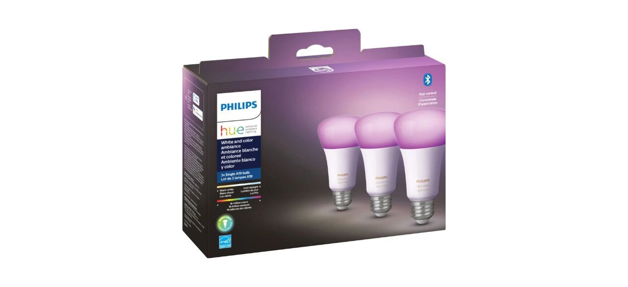 Philips - Hue A19 Bluetooth 60W LED Smart Bulbs on white background