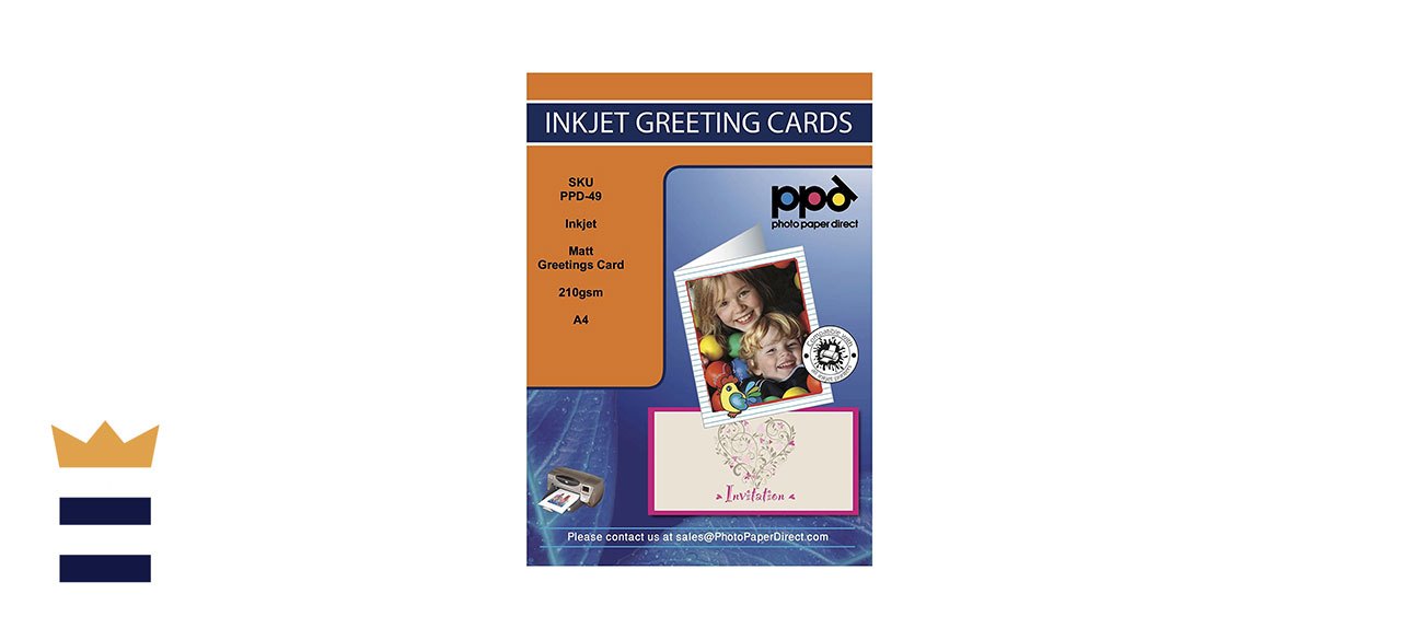 Photo paper for printable greeting cards