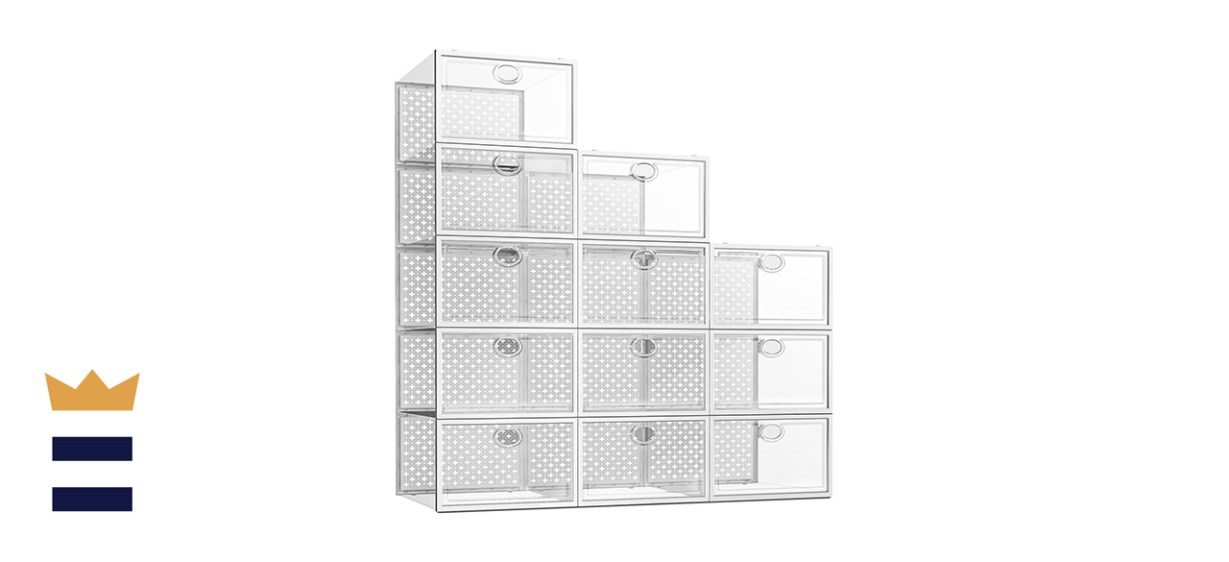 Pinkpum Shoe Storage Boxes, 12-Pack