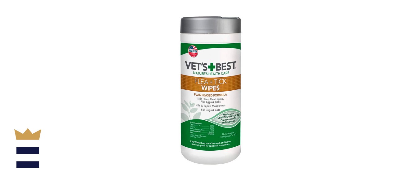 plant-based flea and tick wipes for cats and dogs