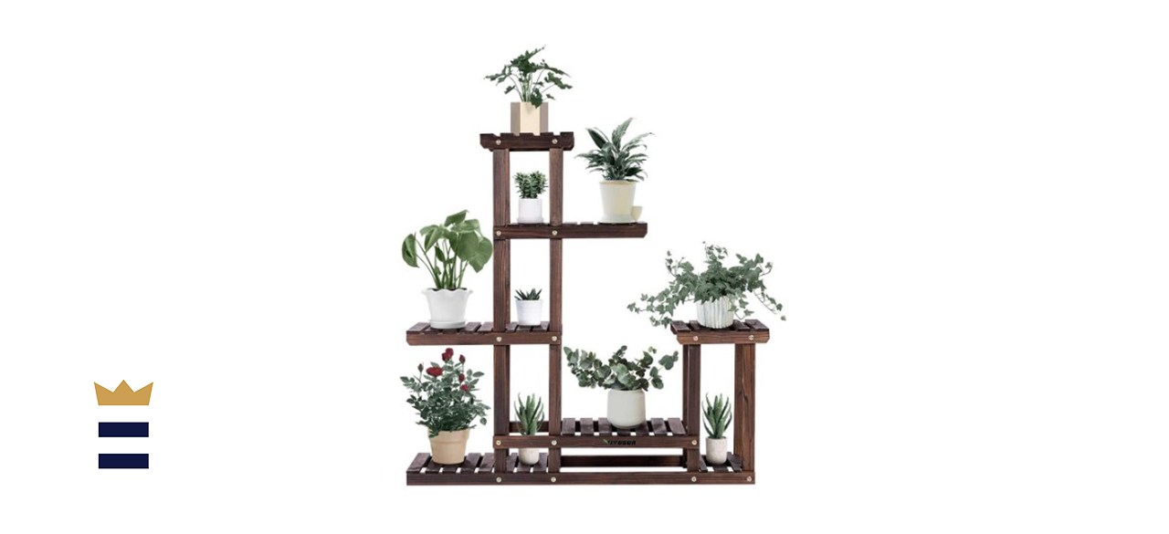 5-Layers 10-Pots Bamboo Plant Stand Plant Holder