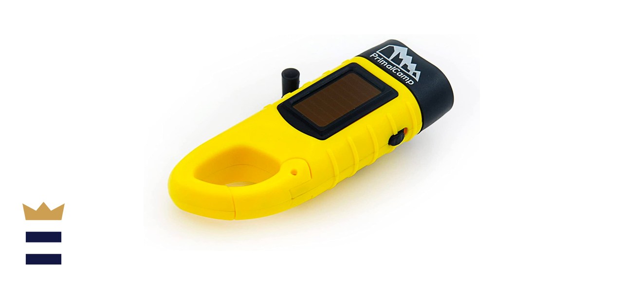 PrimalCamp Hand Crank Solar-Powered Flashlight