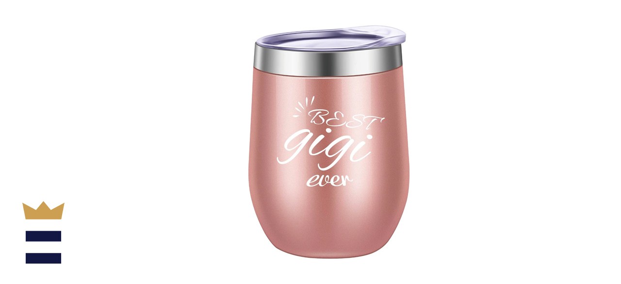 Pufuny Engraved Personalized Insulated Wine Goblet