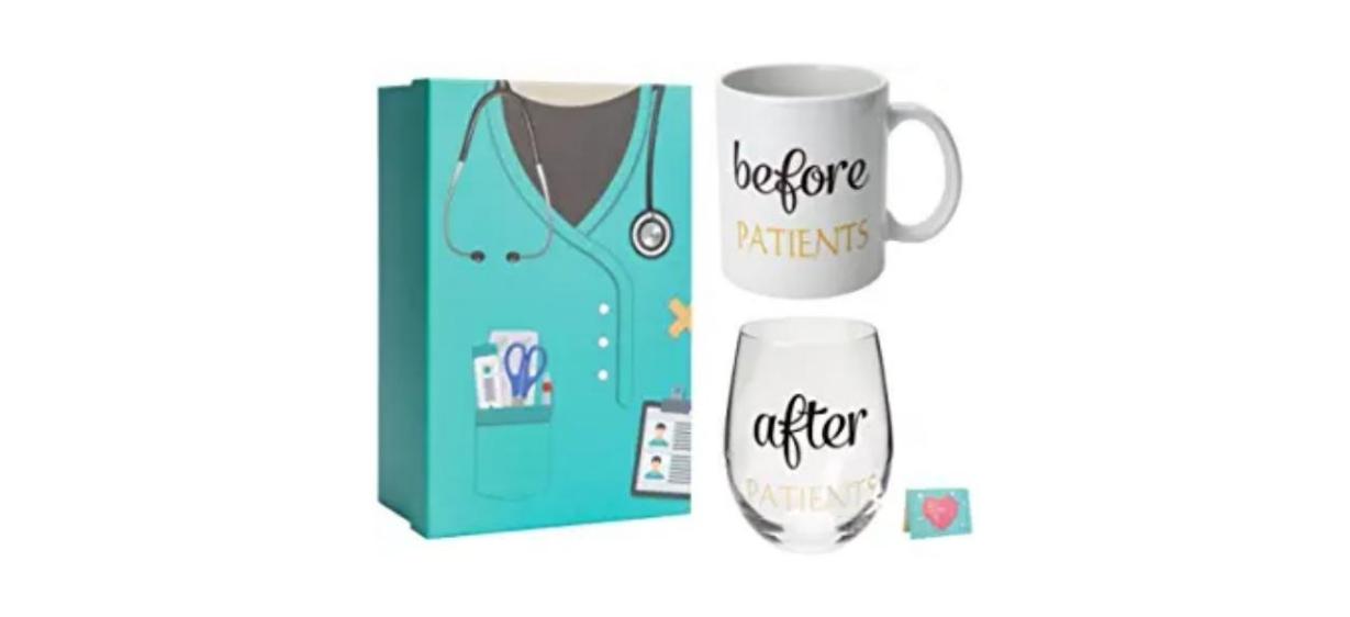 Puged Coffee Mug And Stemless Wine Glass Gift Package Set Puged Coffee Mug And Stemless Wine Glass Gift Package Set