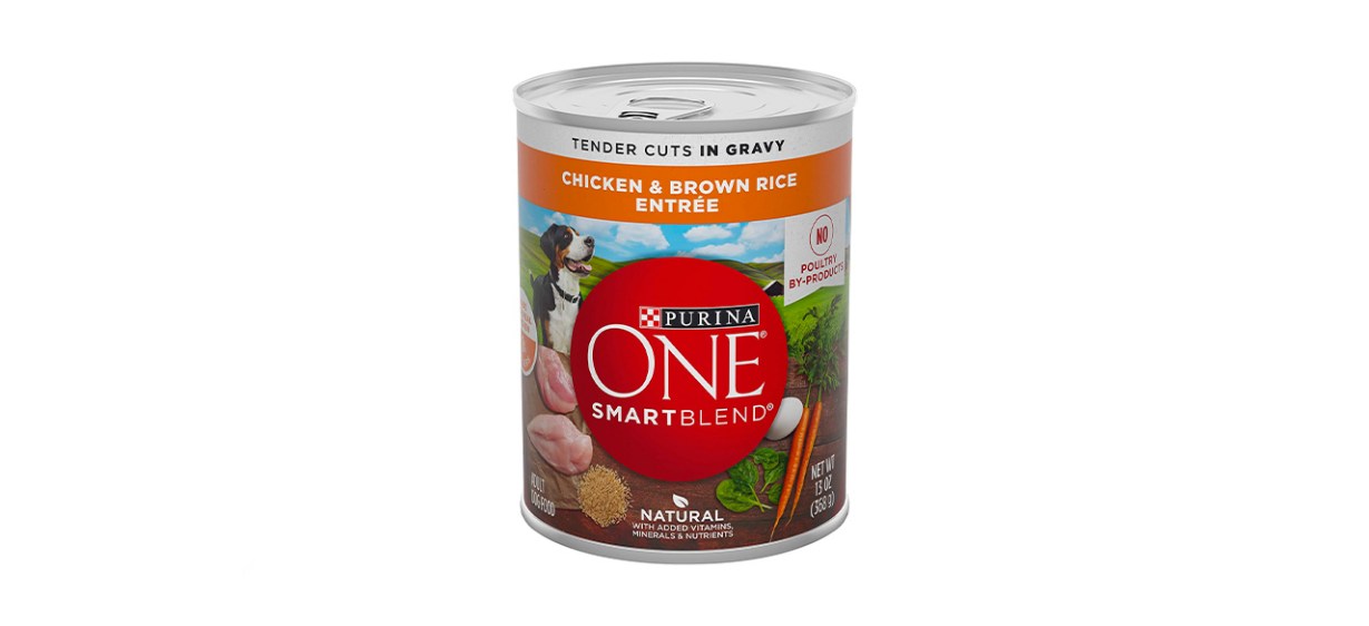 Purina One Natural, High Protein Gravy Wet Dog Food, SmartBlend Tender Cuts Chicken and Brown Rice