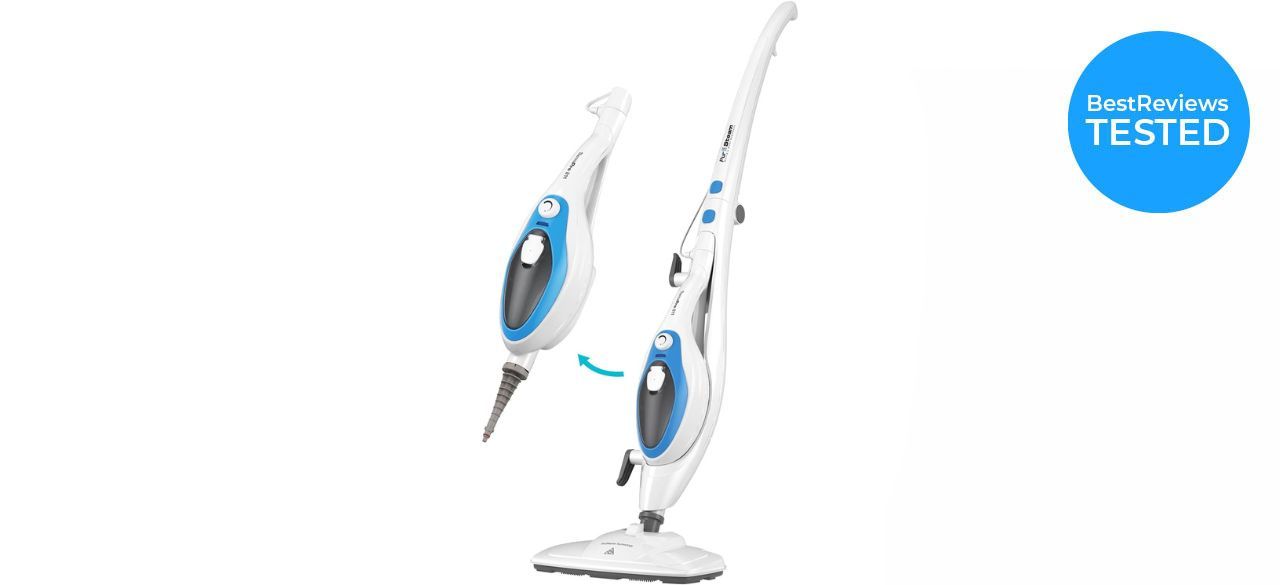 PurSteam 10-in-1 Steam Mop, shown with handheld portion detached